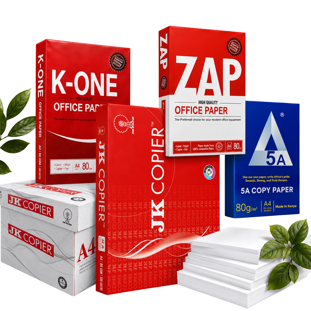 Printing and photocopy paper brands supplied by Cents Traders Limited